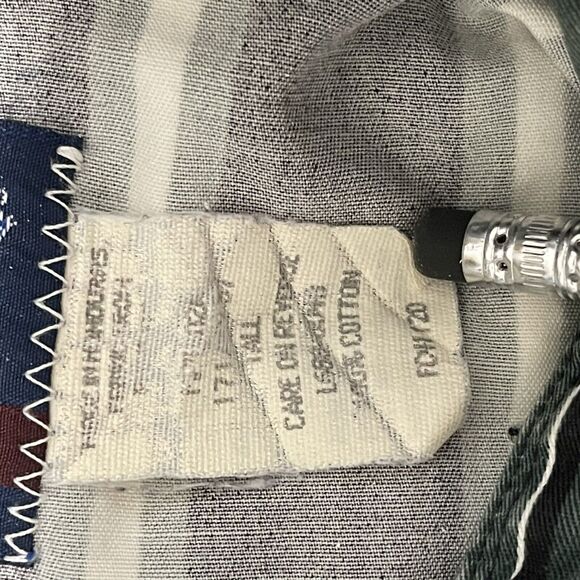 VTG Wrangler Shirt Men XLT Black Brushpopper Striped Faded Distress X-Long Tails - Picture 7 of 9